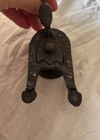 American Vintage Koyu Kahverengi Çiçek Desenli Vazo