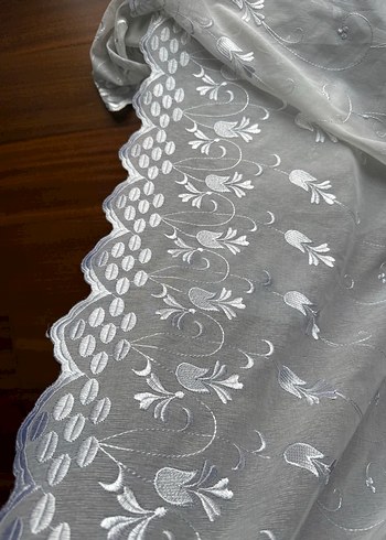 Nakışlı Beyaz Bohem Perde - Görsel 2