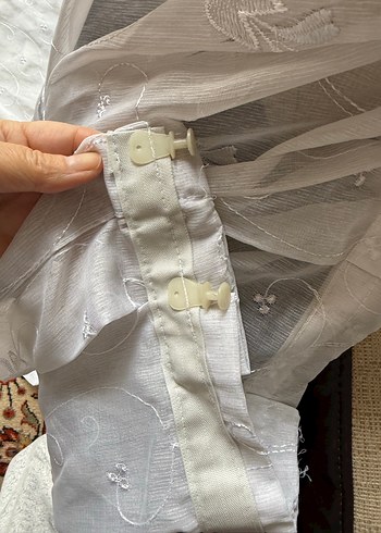 Nakışlı Beyaz Bohem Perde - Görsel 4