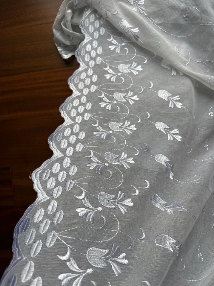 Nakışlı Beyaz Bohem Perde - Görsel 2