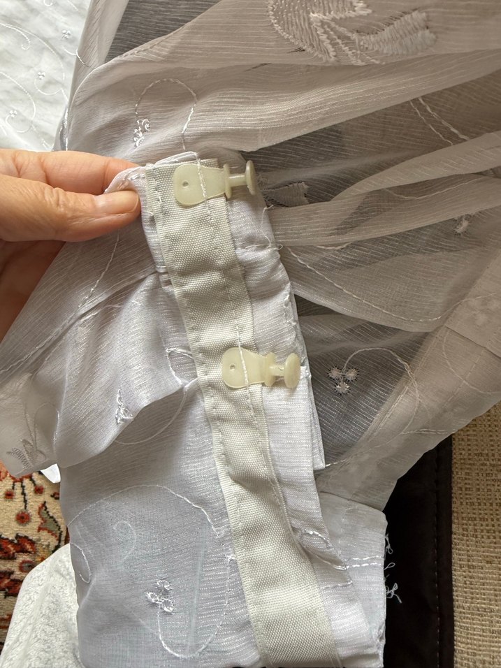 Nakışlı Beyaz Bohem Perde - Görsel 4