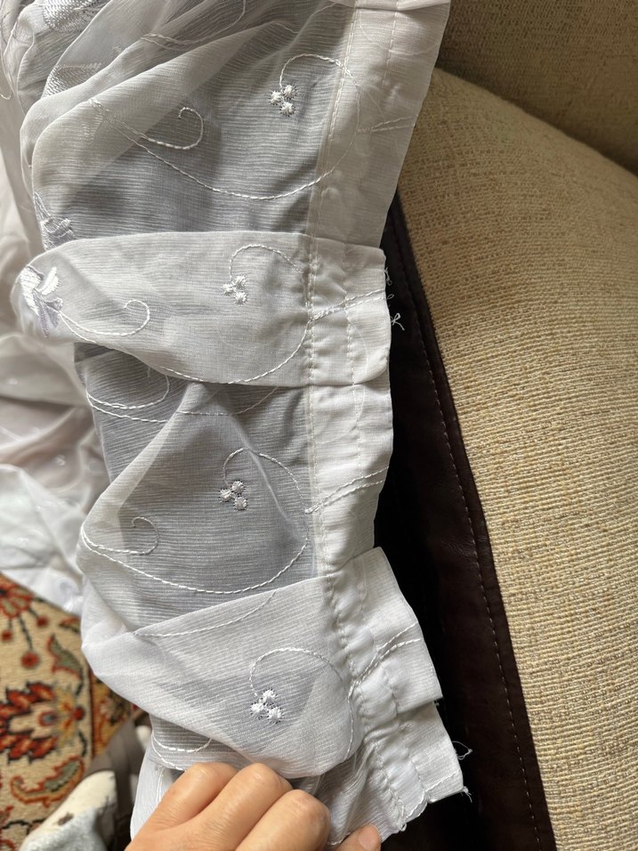 Nakışlı Beyaz Bohem Perde - Görsel 3