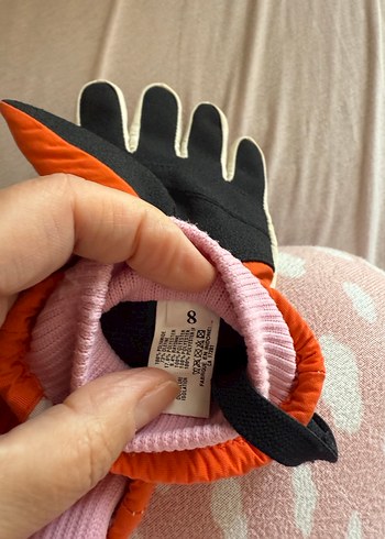 Renkli Kız Çocuk Eldiveni Velcro Bağlamalı kar eldıvenı - Görsel 3