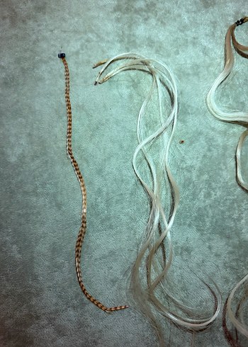 Bej Zincir Detaylı İpeksi Saç Aksesuarı - Görsel 2