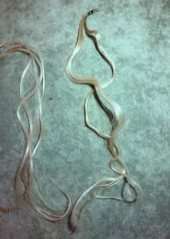 Bej Zincir Detaylı İpeksi Saç Aksesuarı - Görsel 3