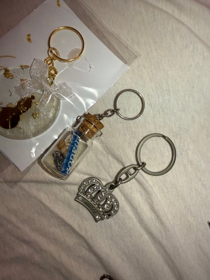 Parlak Altın Püsküllü Bohem Anahtarlık - Görsel 3