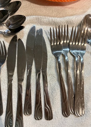 Gri Paslanmaz Çelik Çatal Kaşık Bıçak Seti - Görsel 3