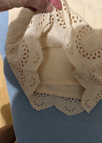 Dantel Detaylı Bej dantel Şort - Görsel 4