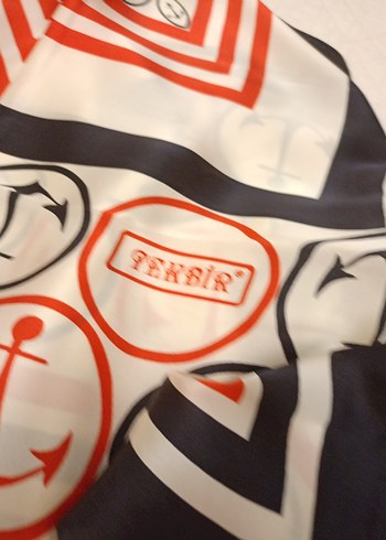 Kadın Çok Renkli İpek eşarp - Görsel 3