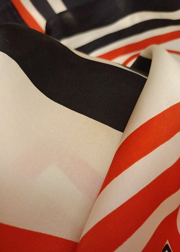 Kadın Çok Renkli İpek eşarp - Görsel 5