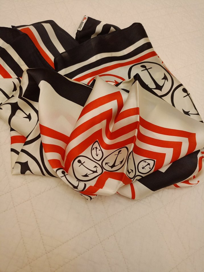 Kadın Çok Renkli İpek eşarp - Görsel 2