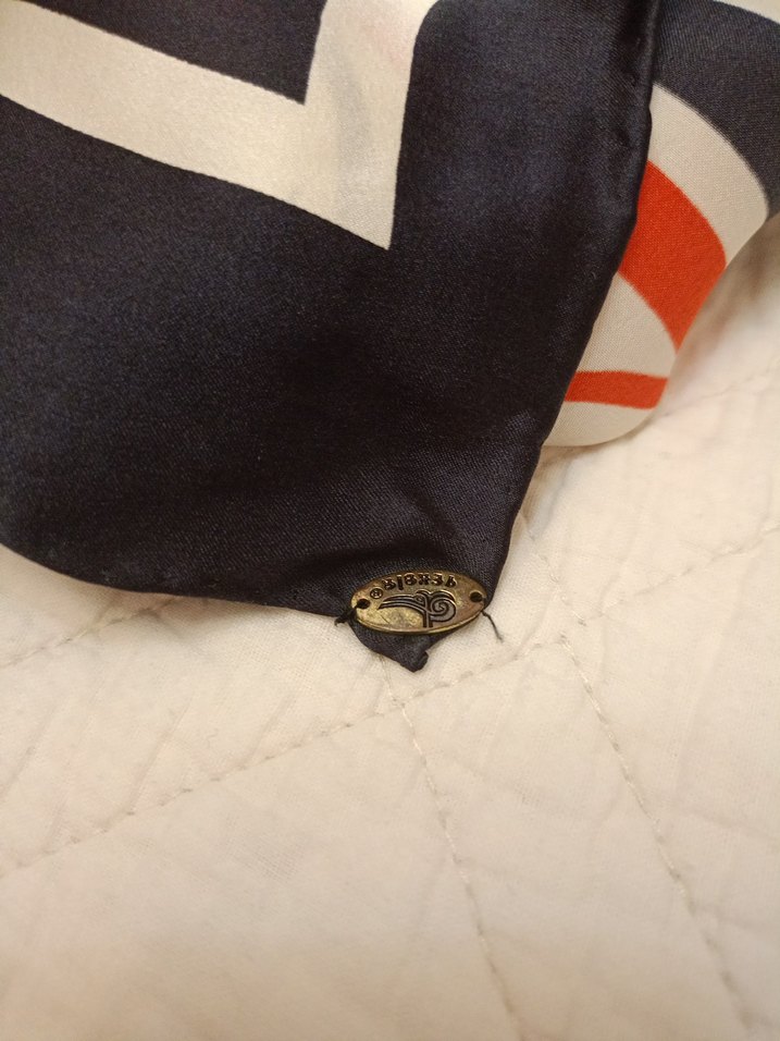 Kadın Çok Renkli İpek eşarp - Görsel 4