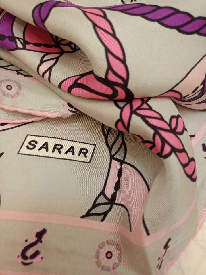 Zincir Detaylı Çok Renkli Bohem Kadın eşarp - Görsel 2