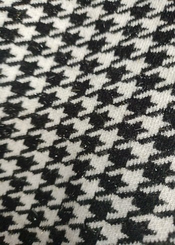 tığ triko Kazayağı Desenli Boğazlı Kadın Triko - Görsel 4