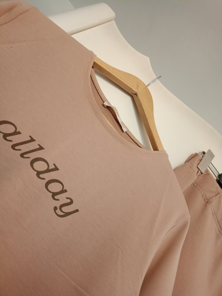 somon renk Uzun Kollu Rahat Kadın Eşofman Takımı - Görsel 5