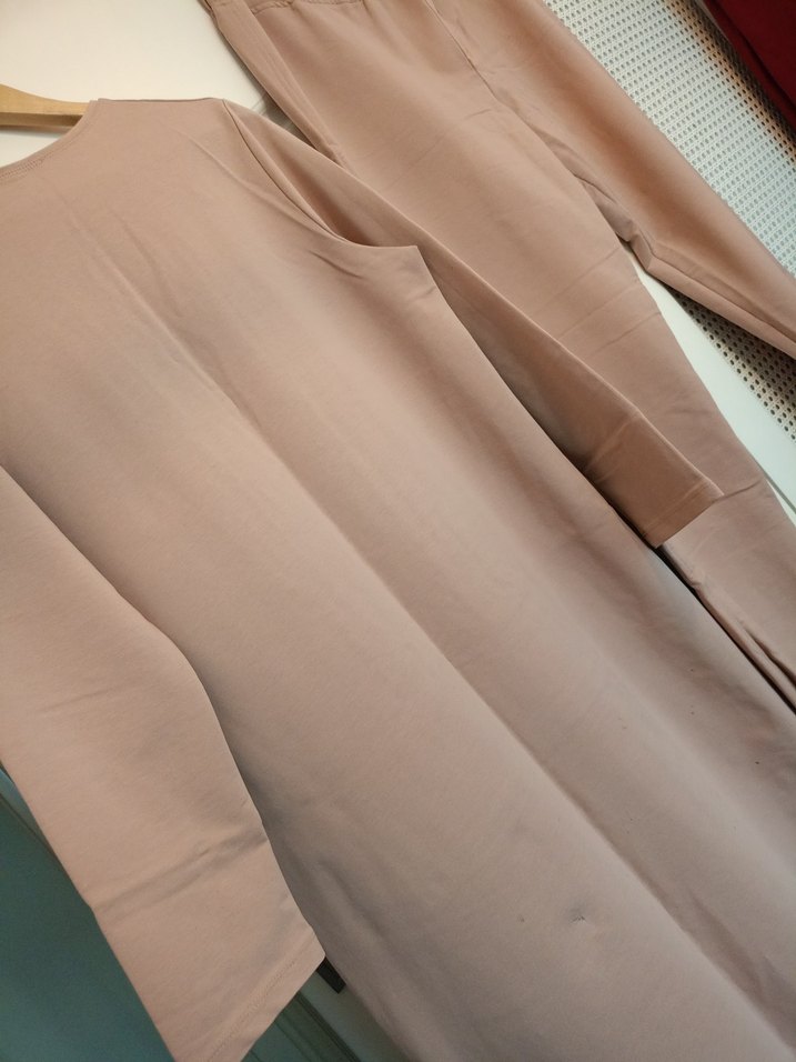 somon renk Uzun Kollu Rahat Kadın Eşofman Takımı - Görsel 3