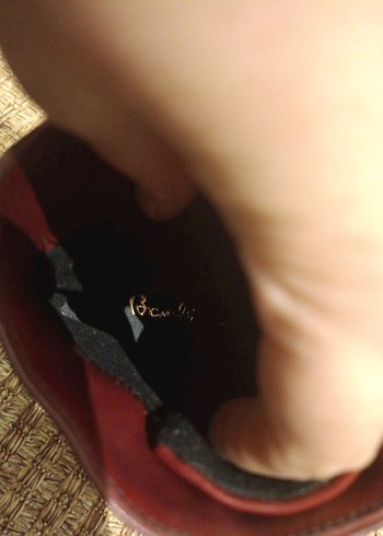 Bordo Deri Kadın Bot, Tokalı, Kalın Topuklu - Görsel 7