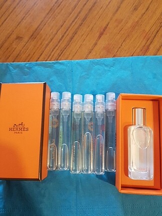 Hermes 7 adet orjinal parfum adet fiyati 100tl 