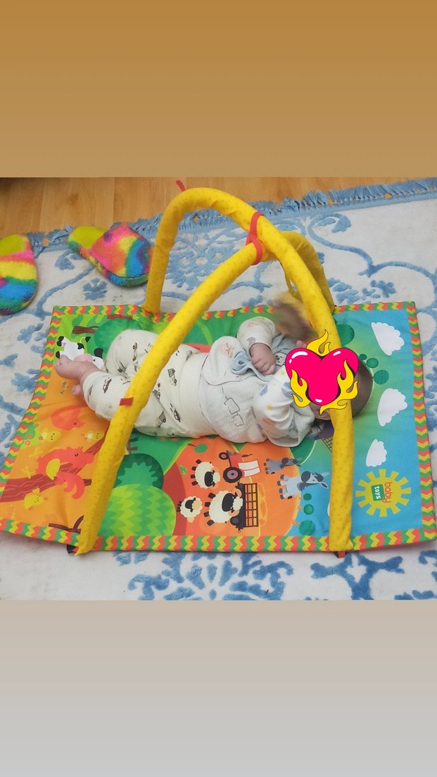 Renkli Baskılı Çocuk Oyun Minderi - Görsel 2