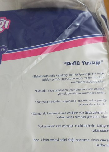 Babymol Reflü Yastığı Beyaz Desenli - Görsel 3