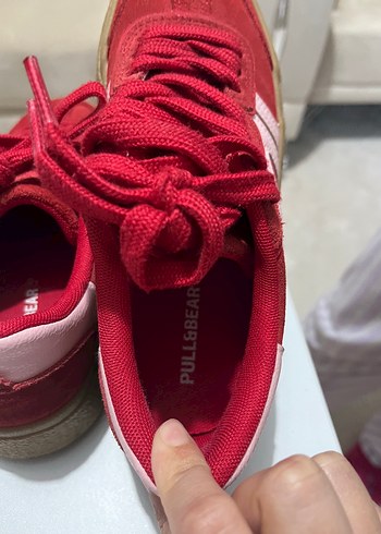 Pull and Bear Kırmızı Kalın Tabanlı Kadın Spor Ayakkabı