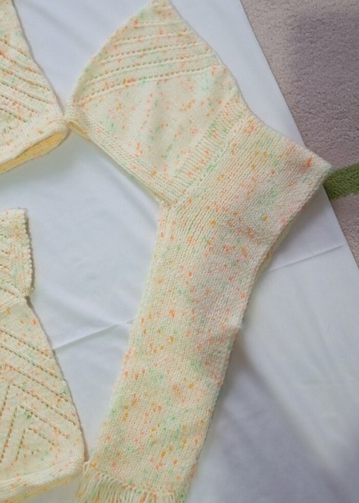 EL ÖRGÜSÜ CEKET, YELEK, ATKILI ŞAPKA TAKIMI - Görsel 3