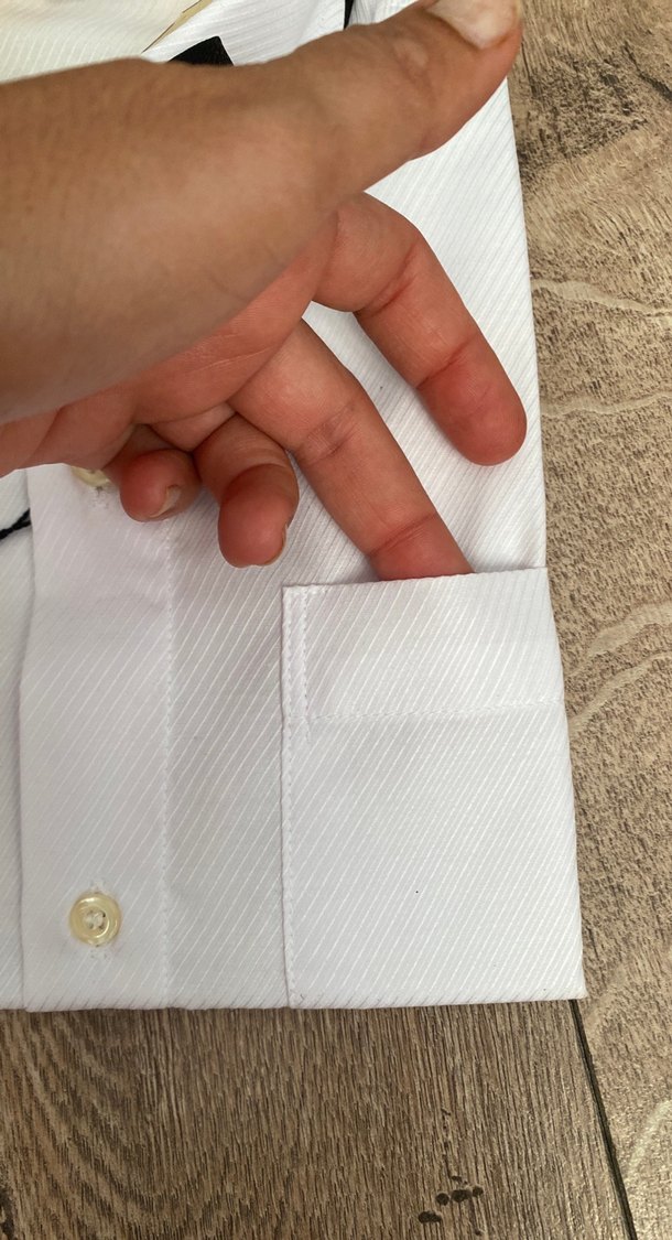 Düğmeli Siyah Papyonlu Beyaz Çocuk Gömleği - Görsel 4