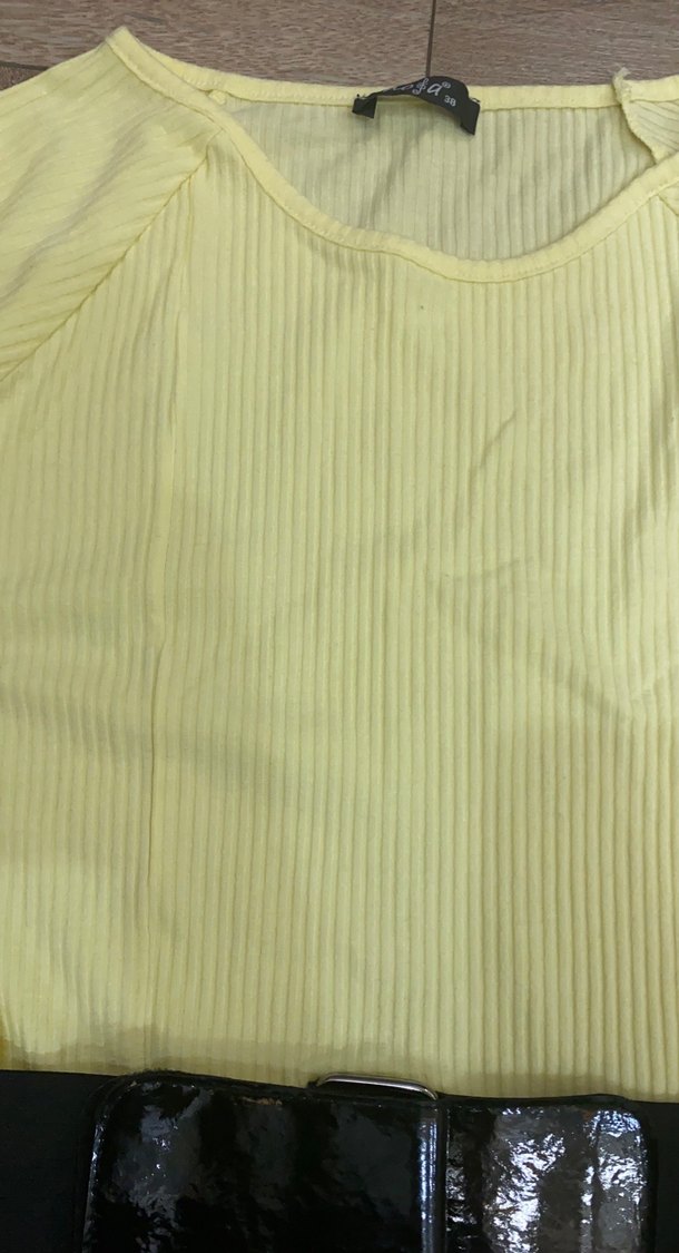 Sarı Mini Uzun Kollu tunik - Görsel 3