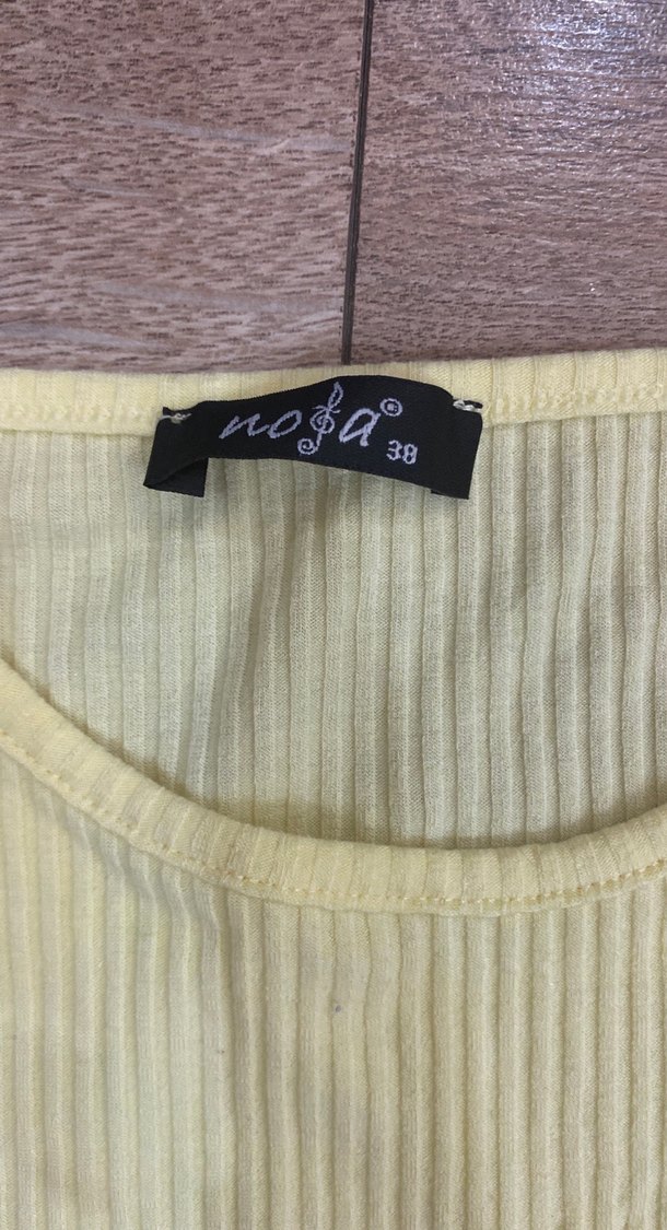 Sarı Mini Uzun Kollu tunik - Görsel 4