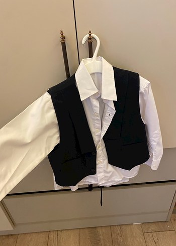 Bordo Düğmeli Erkek Çocuk Yelek - Görsel 2