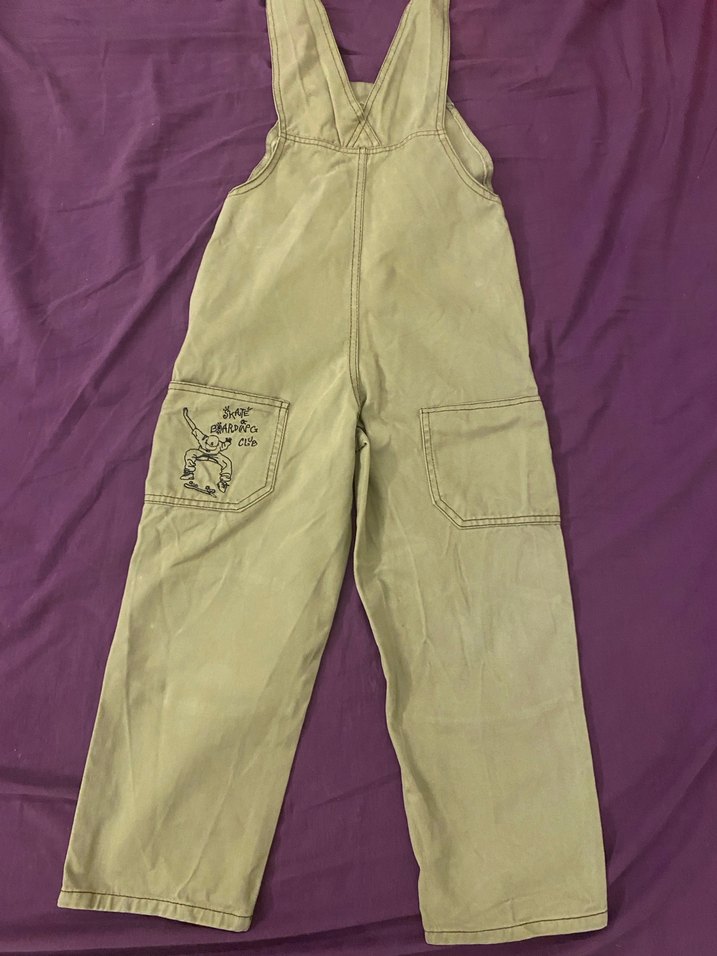 Bej  Denim Salopet - Görsel 5