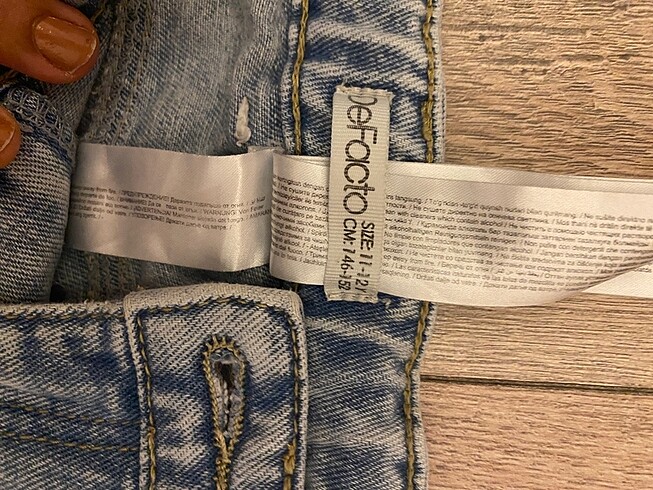 11-12 Yaş Beden İspanyol paça kot pantalon