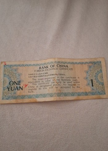 Renkli Altın Tonlu Çin Banknotu - Görsel 2