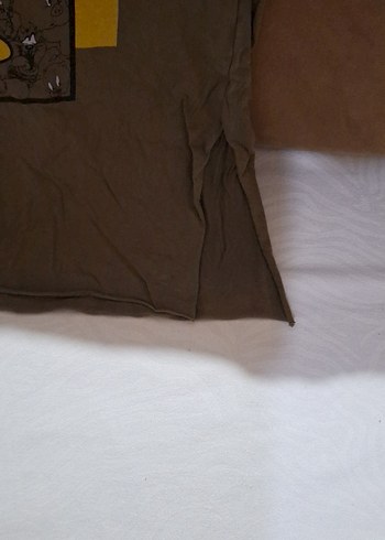Bershka Gri Baskılı Kısa Kollu Hamile Tişörtü
