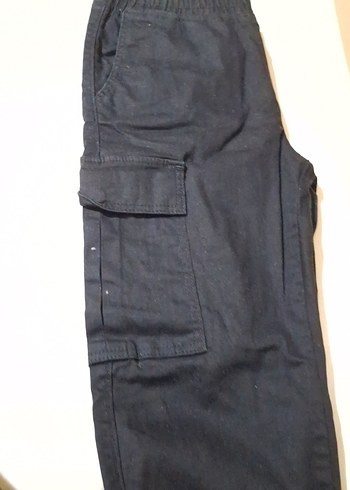 Kadın Siyah Bel Detaylı Bol Kesim Denim Pantolon - Görsel 4