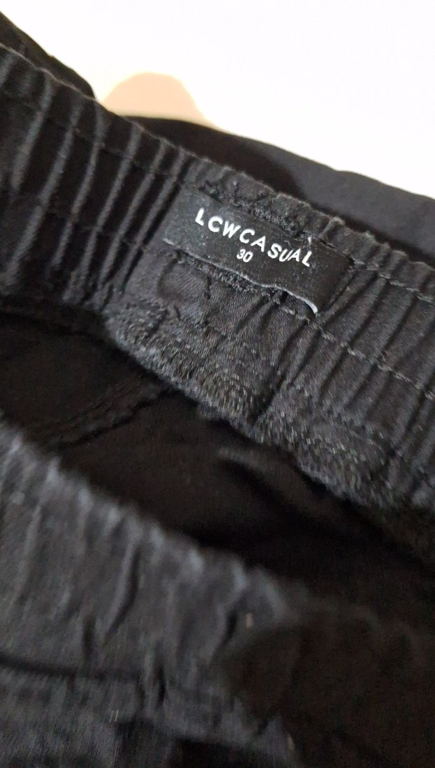 Kadın Siyah Bel Detaylı Bol Kesim Denim Pantolon - Görsel 2