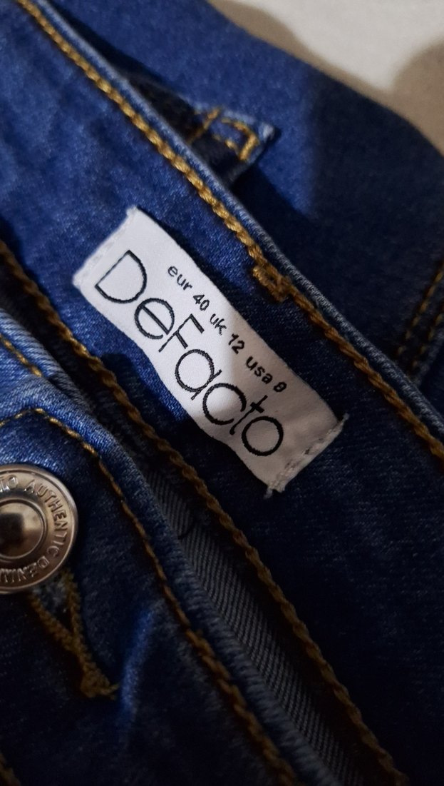 Parlak Mavi Kadın Kot Pantolon - Görsel 2