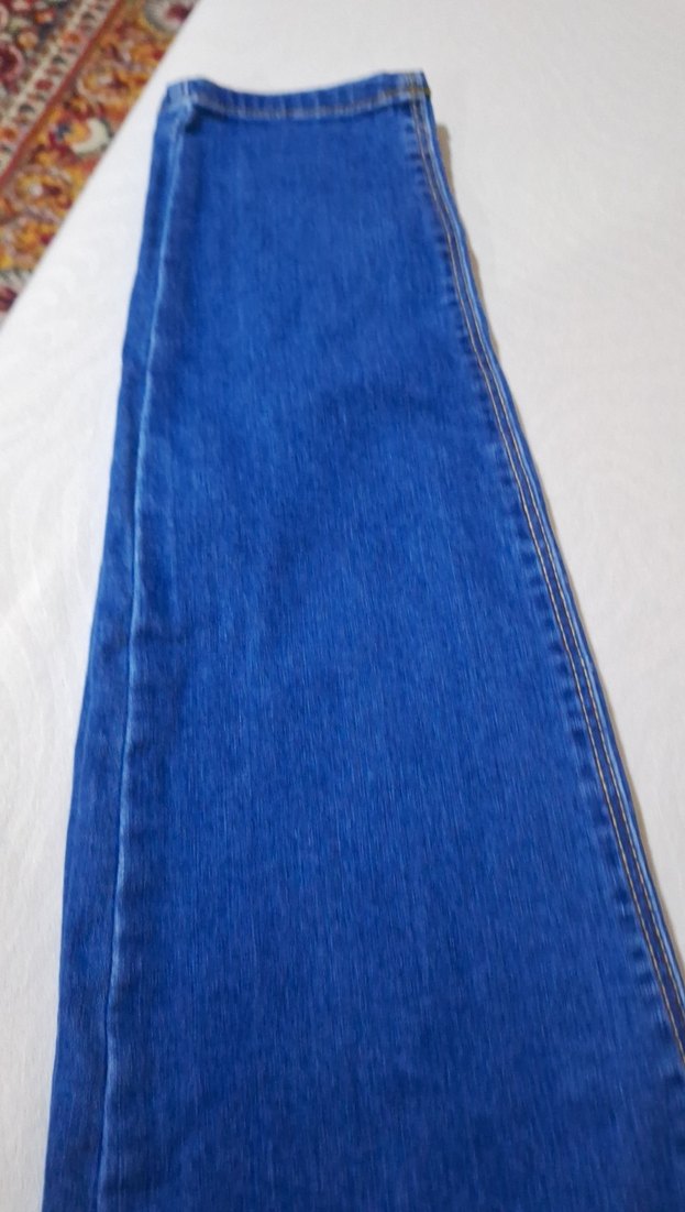 Parlak Mavi Kadın Kot Pantolon - Görsel 4