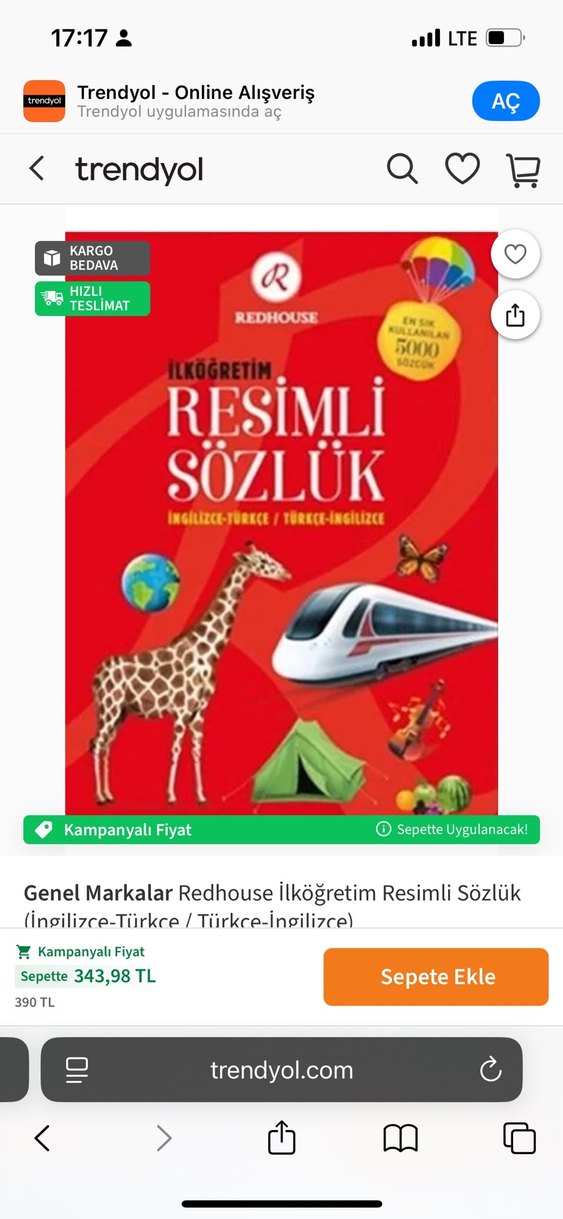 Redhouse Resimli İlköğretim Sözlüğü - Görsel 5