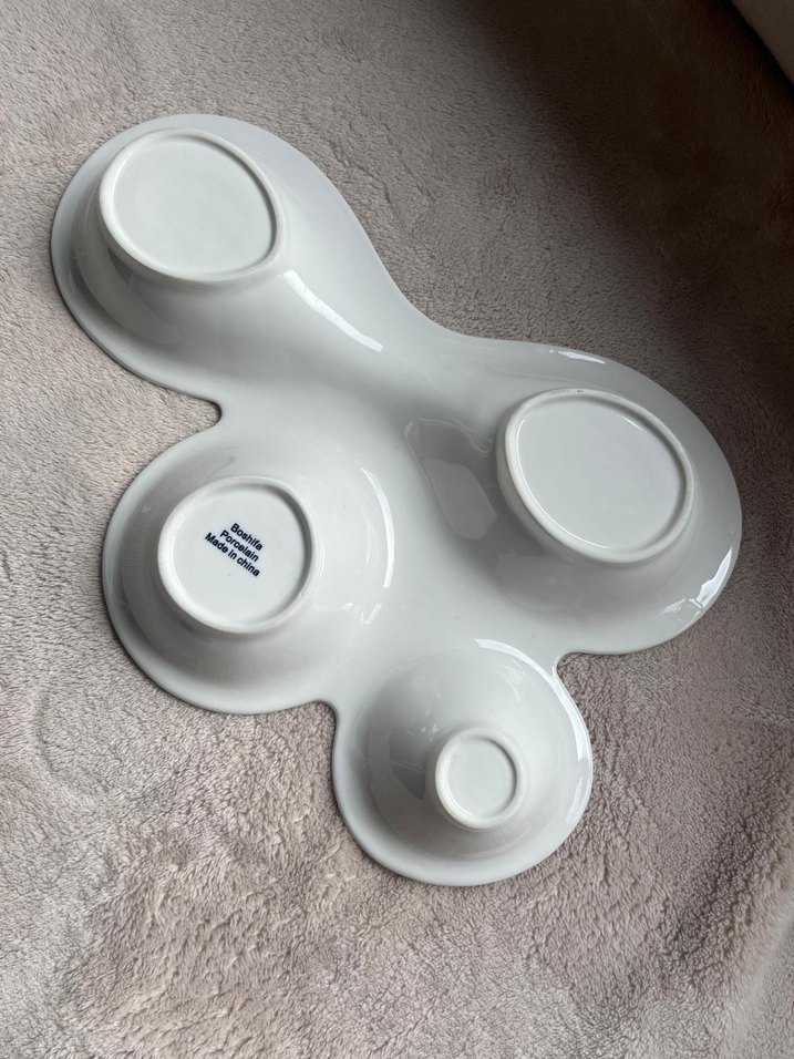 Beyaz Modern Çok Bölmeli Tabak - Görsel 4