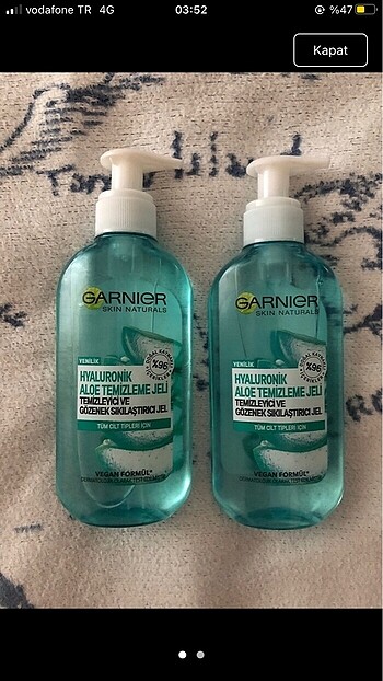 Garnier yüz temizleme jeli