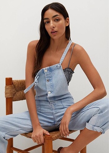 s Beden Mango denim tulum