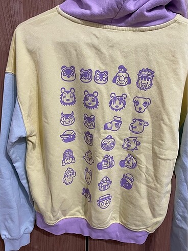 xs Beden H&M XS Beden Animal Crossing Renkli Sweatshirt