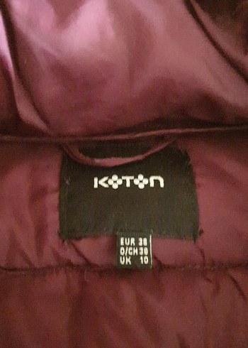 Koton Bordo Kapüşonlu Kadın Kışlık Mont