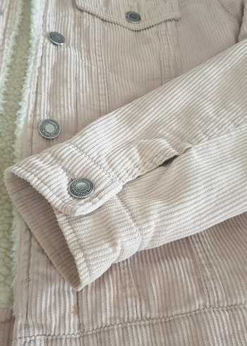 s Beden ten rengi Renk Bershka kiz Bej Peluş Kısa Kışlık Mont
