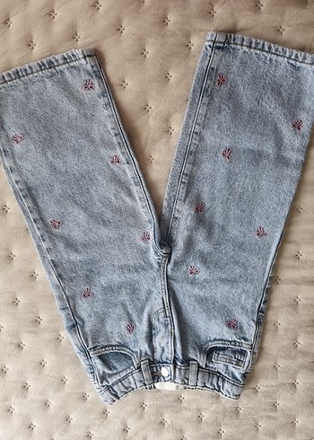 24-36 Ay Beden mavi Renk zara nakışlı pantolon