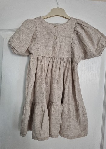 Nakışlı Keten Kız Elbisesi h&m - Görsel 6