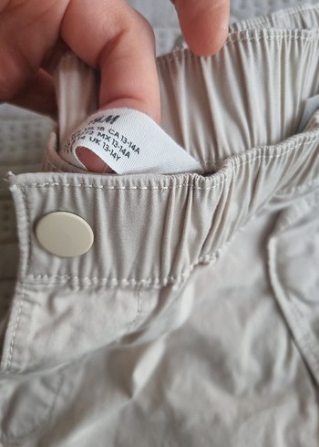 Bej Kemerli Kadın Keten Pantolon - Görsel 2