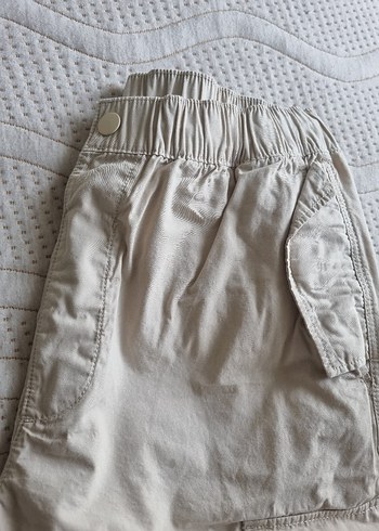 Bej Kemerli Kadın Keten Pantolon - Görsel 3