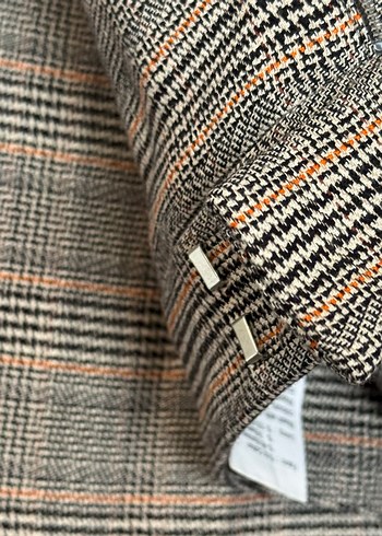 Nara Maxx Kadın Kahverengi Ekose Kumaş Pantolon - Görsel 2